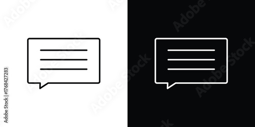 Messaging icon editable vector stroke for web designs