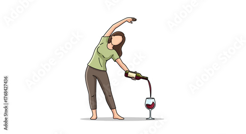 Balance act: A comical take on wellness combining exercise with wine enjoyment