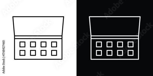 Makeup palette icon editable vector stroke for web designs