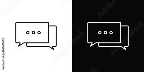 Live chat icon editable vector stroke for web designs