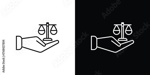 Law icon editable vector stroke for web designs