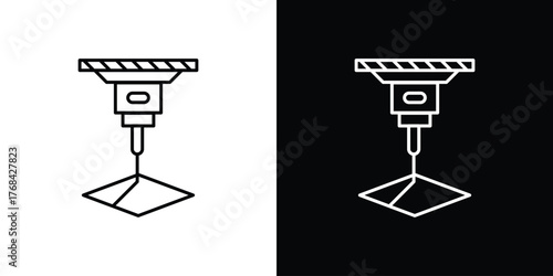 Laser machine icon editable vector stroke for web designs