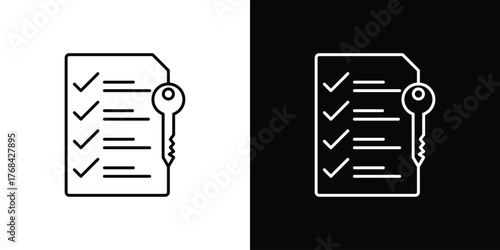 Key takeaway icon editable vector stroke for web designs