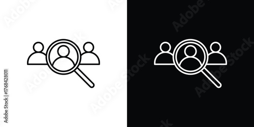 Job candidate icon editable vector stroke for web designs