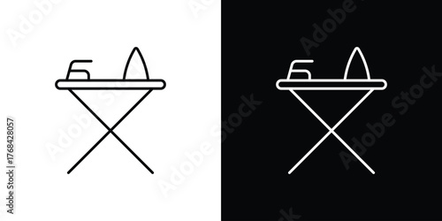 Ironing board icon editable vector stroke for web designs