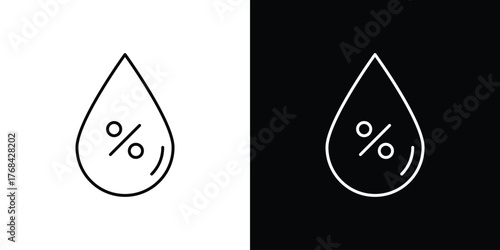 Humidity icon editable vector stroke for web designs