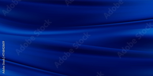 Abstract vector background luxury blue cloth or liquid wave or wavy folds of grunge silk texture satin velvet material, luxurious background or elegant wallpaper