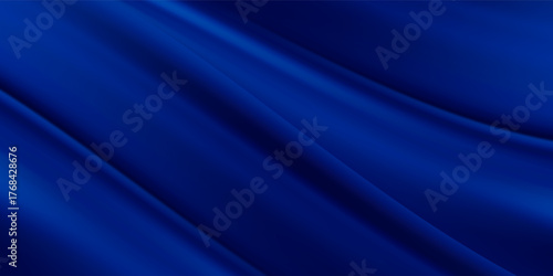 Abstract vector background luxury blue cloth or liquid wave or wavy folds of grunge silk texture satin velvet material, luxurious background or elegant wallpaper
