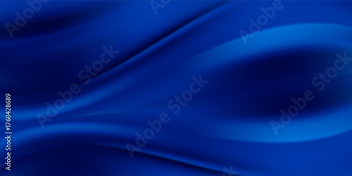 Abstract vector background luxury blue cloth or liquid wave or wavy folds of grunge silk texture satin velvet material, luxurious background or elegant wallpaper