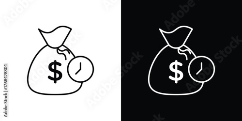 Fixed deposit icon editable vector stroke for web designs