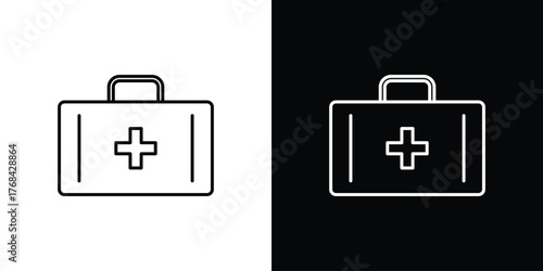First aid box icon editable vector stroke for web designs