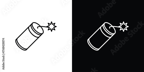 Firecracker icon editable vector stroke for web designs
