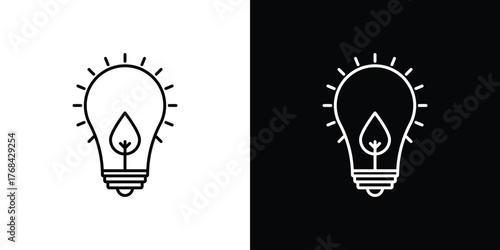 ECO Energy icon editable vector stroke for web designs