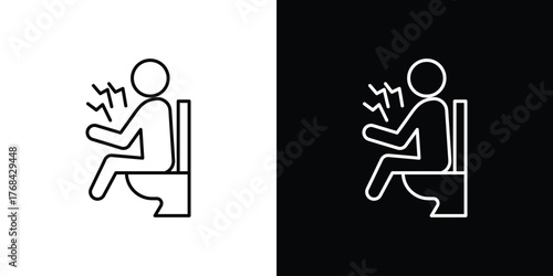 Diarrhea icon editable vector stroke for web designs