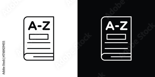 Dictionaries icon editable vector stroke for web designs