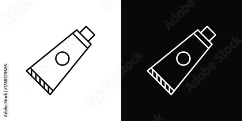 Cream tube icon editable vector stroke for web designs