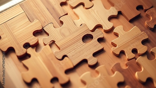 epizootic. Jigsaw puzzle with one mismatched piece, an overhead shot with natural light. tutorial guides, club newsletters, designed for tourism and weekend activity guides, supports event promotion.