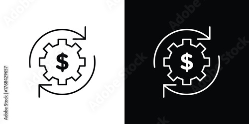 Costs optimization icon editable vector stroke for web designs
