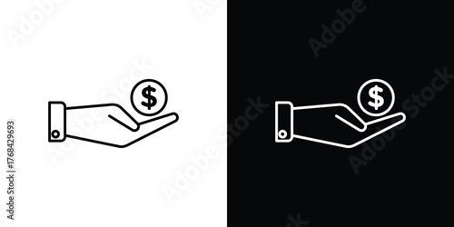 Contribution icon editable vector stroke for web designs