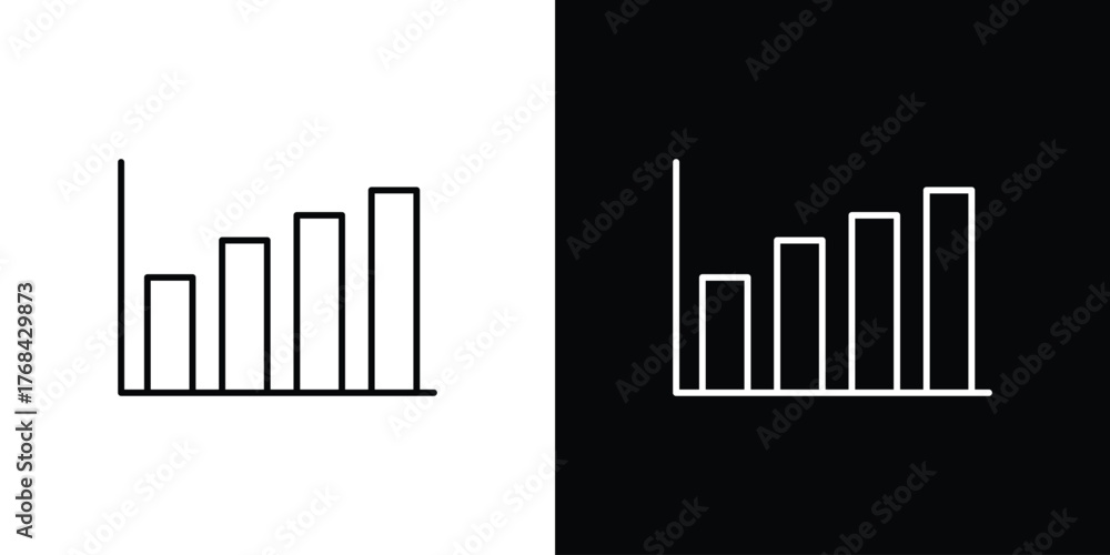 Obraz premium Chart histogram icon editable vector stroke for web designs