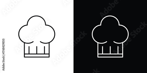 Chef hat icon editable vector stroke for web designs