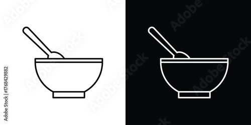 Cereal icon editable vector stroke for web designs