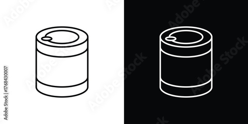 Canned food icon editable vector stroke for web designs