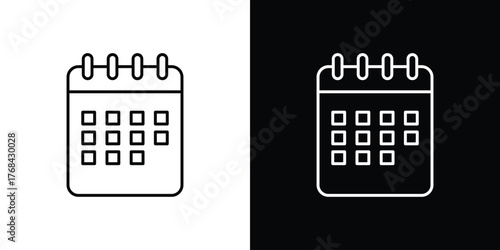 Calendar icon editable vector stroke for web designs