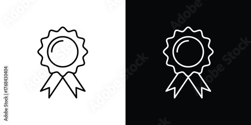 Badge icon editable vector stroke for web designs