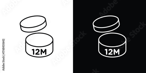 12M icon editable vector stroke for web designs