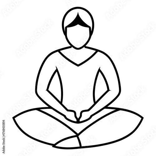 meditation person in lotus pose silhouette