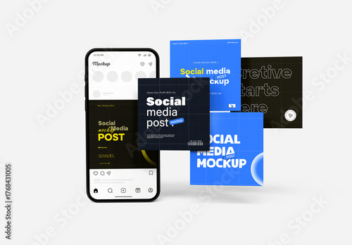 Social Media Square Post Banners Mockup