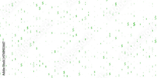 Dark Green vector background with signs of dollars. Modern geometrical abstract illustration with banking symbols. Smart design for your business advert of economic, wealth.