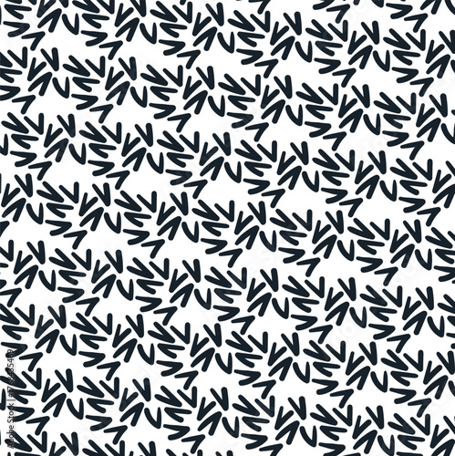 Small angular lines or arrows or wire create texture.