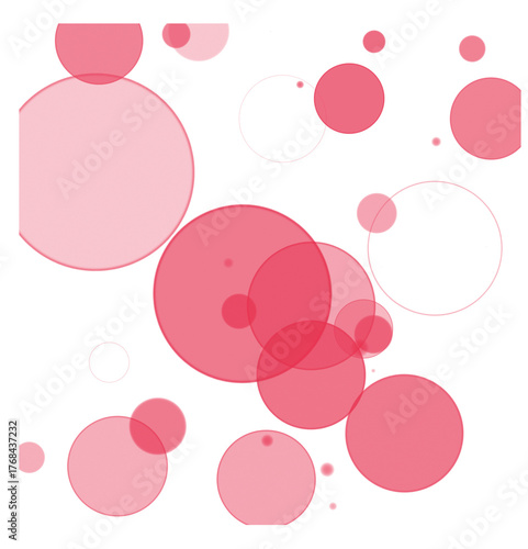 light effect png with pink transparent circles on white background minimalist style