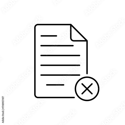 file reject minimal icon
