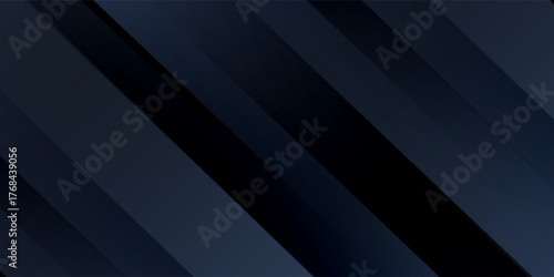 Modern black dark blue white abstract background. Minimal. Color gradient. Web banner. Geometric shape. 3d effect. Lines stripes triangles. Design. Futuristic. Metal metallic effect. Luxury. Premium.