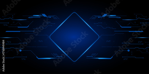 Sci fi futuristic user interface, HUD, Technology abstract background , Vector illustration	

