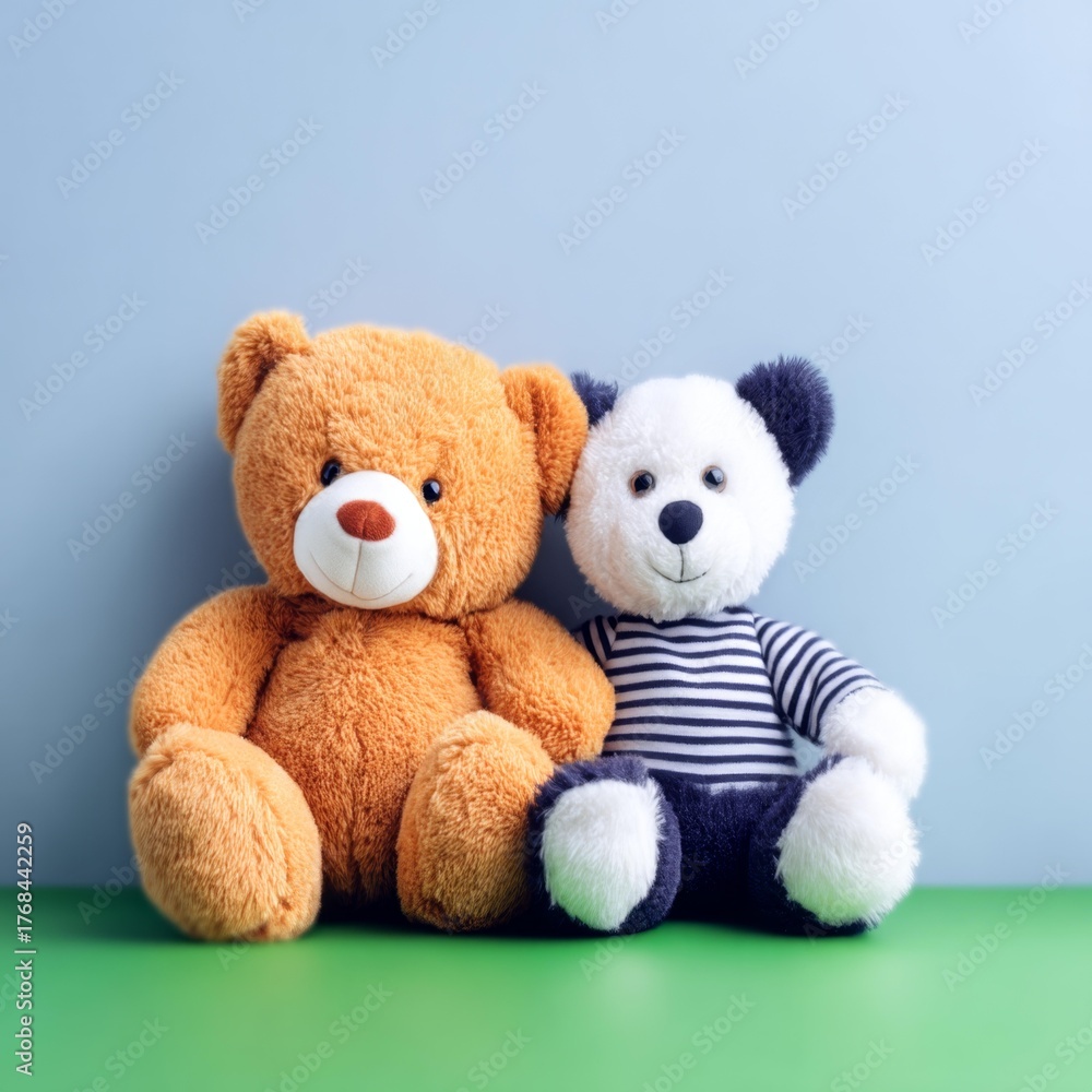 Obraz premium คู่ตุ๊กตาหมีที่น่ารัก