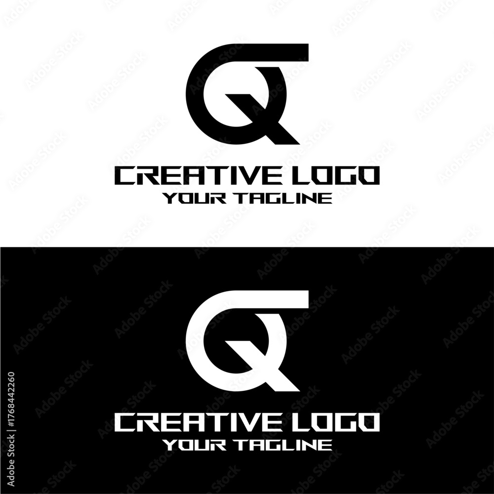Fototapeta premium creative letter logo gq design vector
