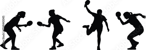 Cheerleader silhouette, pom-pom dance, energetic pose, sports spirit, team celebration, vector illustration, black graphic, performance art, athletic motion