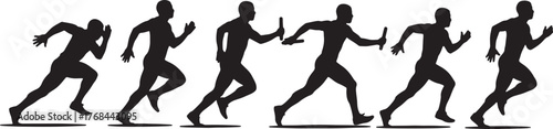 Medley Relay Runner Silhouette Collection