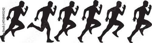 Carioca Agility Drill Runner Silhouettes