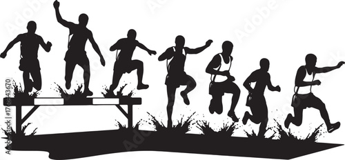 Steeplechase Water Jump Silhouette Collection