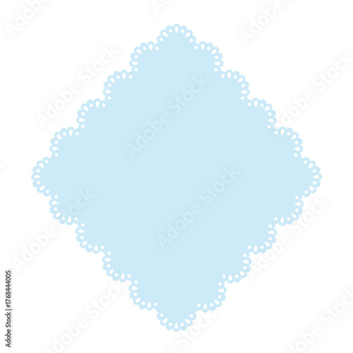 Simple blue lace frame, tag, label