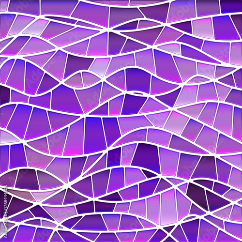 abstract vector stained-glass mosaic background - purple and violet
