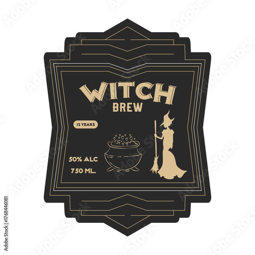 Label for halloween gift decorating, sticker for sketchbooks and more. Gloomy poison sticker.