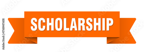 scholarship ribbon isolated on transparent background. scholarship ribbon