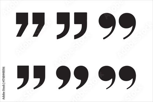 Elegant punctuation marks for modern design projects and stylish typography layout, quotation marks for creative design