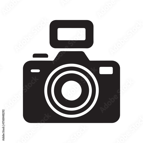 Compact Camera Flash Lighting Solid Icon